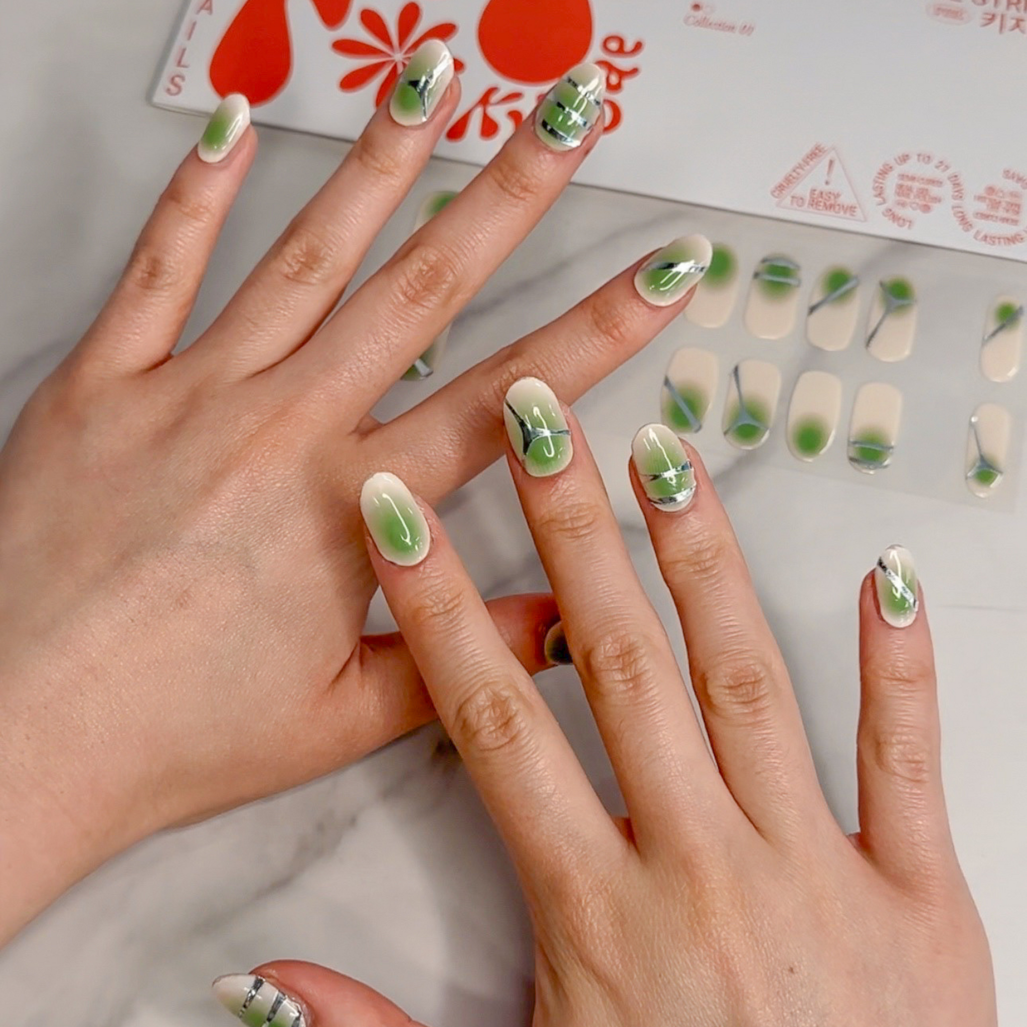 semi-cured gel nail strips (for DIY at-home manicure)